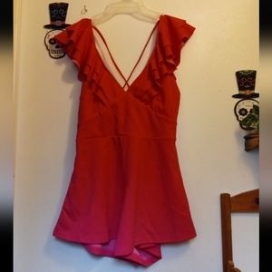 Hot pink romper NWOT
